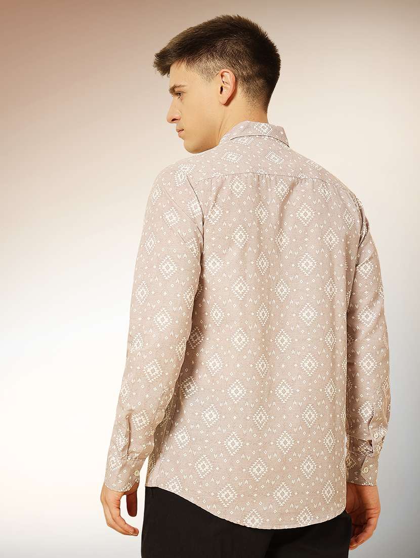 maroon cotton casual shirt - 22079662 -  Standard Image - 2