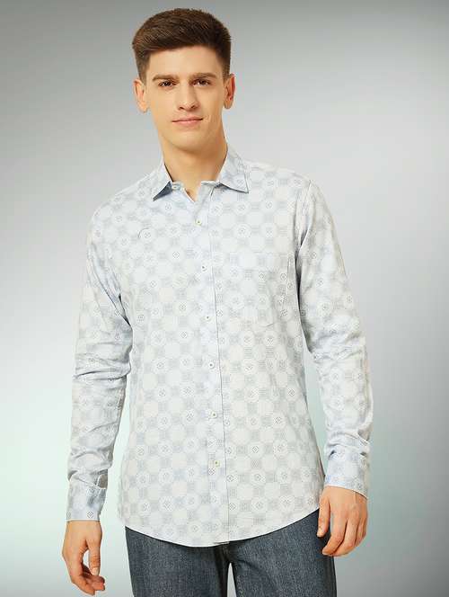 blue cotton casual shirt - 22079665 -  Standard Image - 0