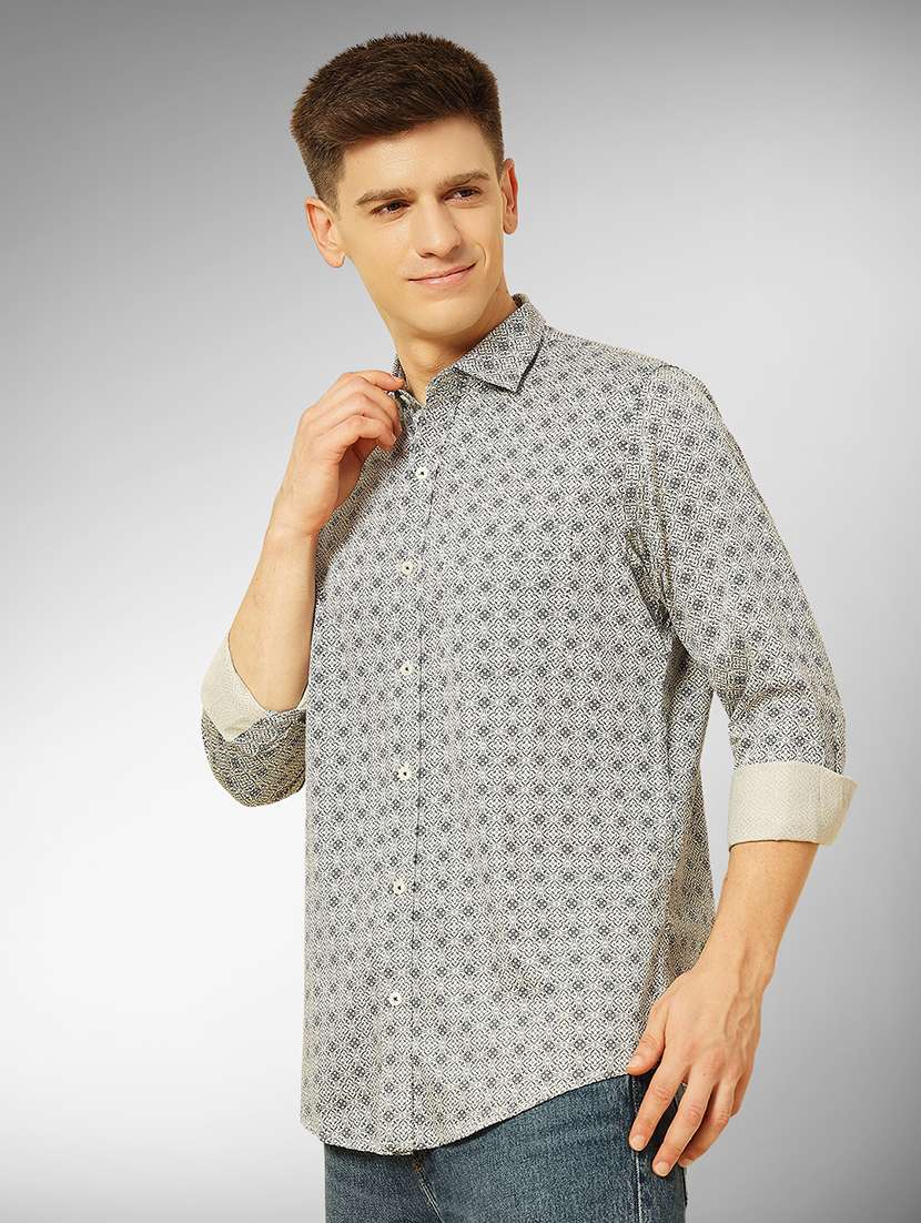 black cotton casual shirt - 22079667 - Zoom Image - 0