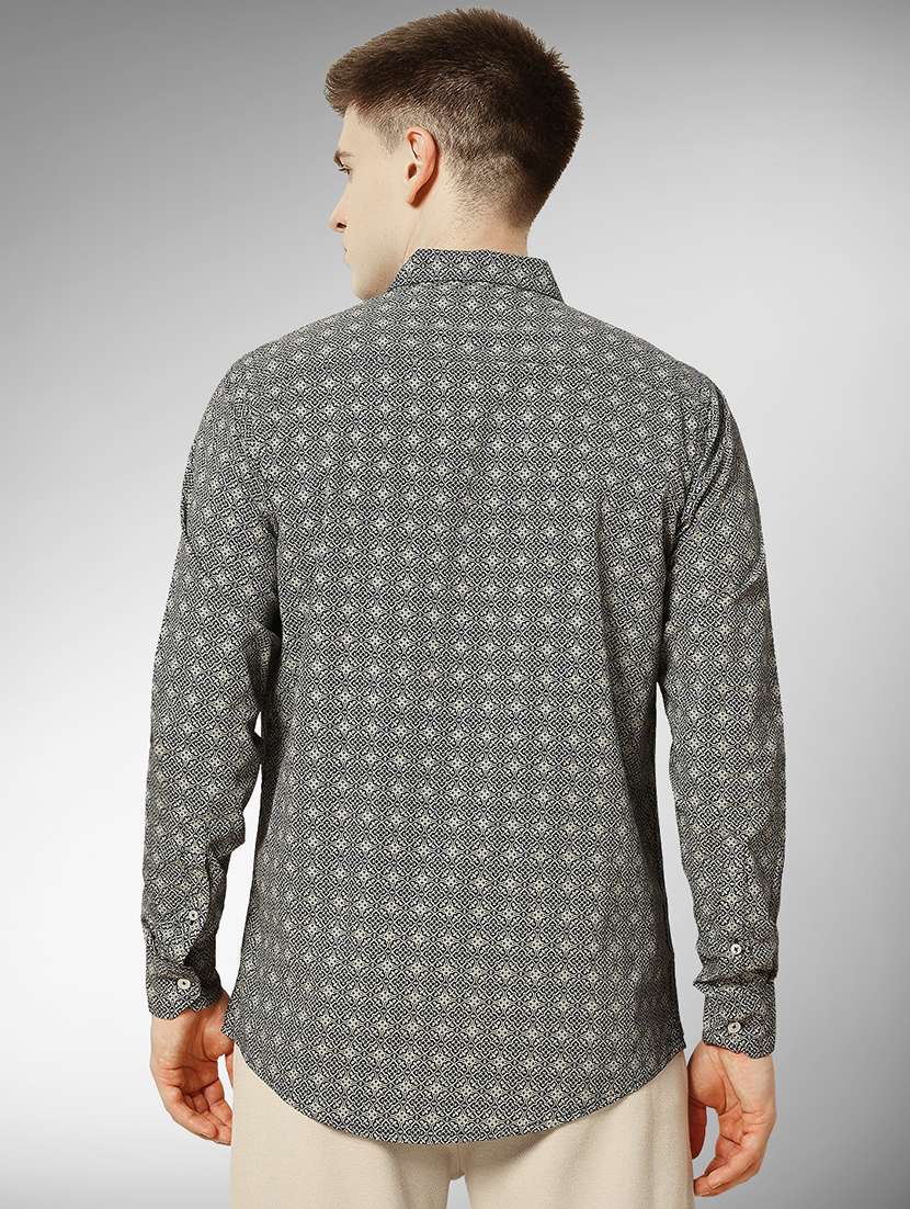 navy blue cotton casual shirt - 22079668 -  Standard Image - 2