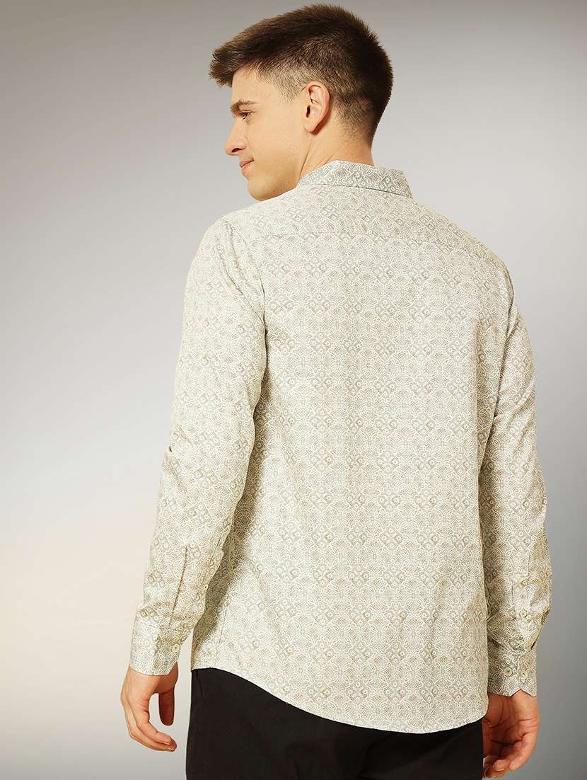 green cotton casual shirt - 22079670 -  Standard Image - 2