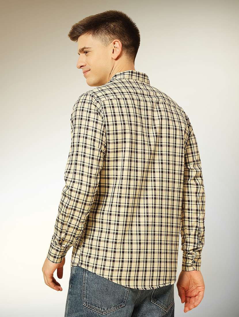men checkered long sleeve regular fit casual shirt - 22079674 -  Standard Image - 2