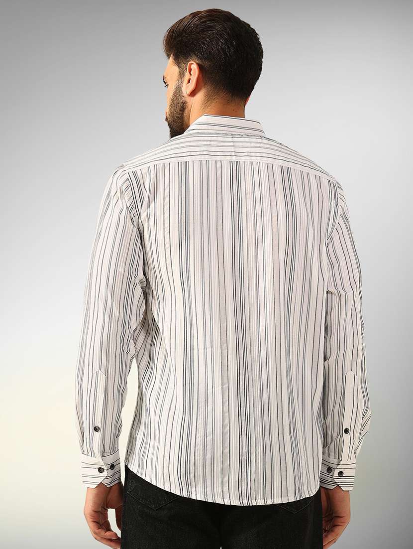 men striped long sleeve regular fit casual shirt - 22079678 -  Standard Image - 2
