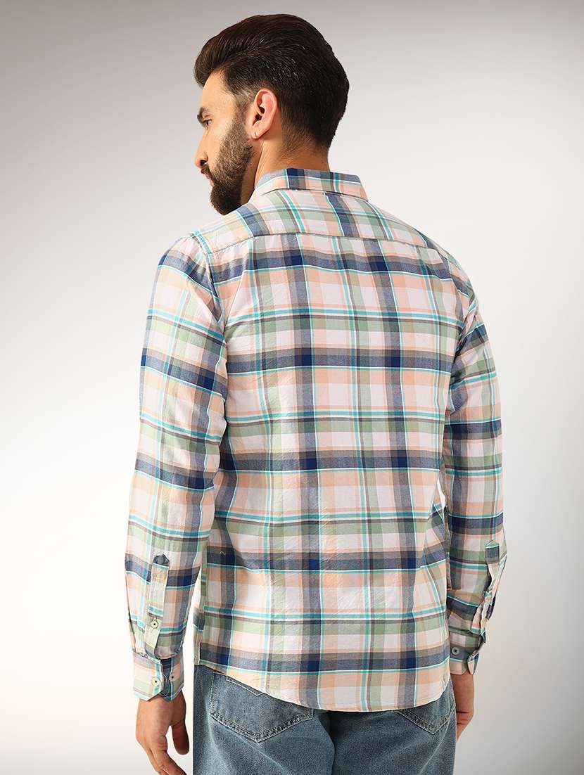 men checkered long sleeve regular fit casual shirt - 22079689 -  Standard Image - 2