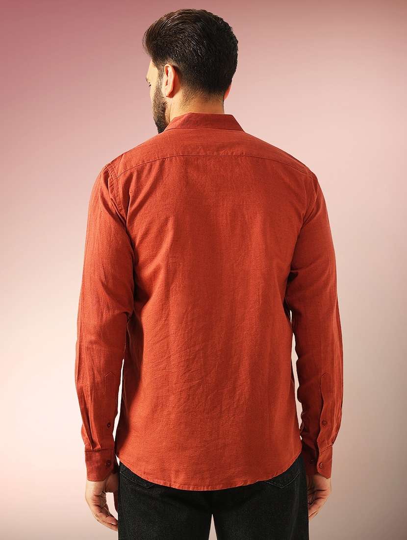 men solid long sleeve regular fit casual shirt - 22079693 -  Standard Image - 2