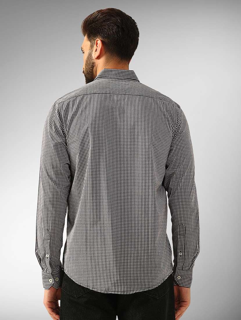 men checkered long sleeve regular fit casual shirt - 22079701 -  Standard Image - 2