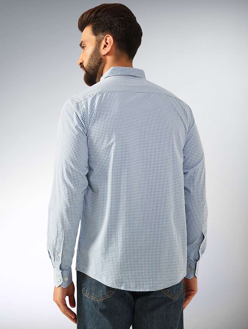 men checkered long sleeve regular fit casual shirt - 22079702 -  Standard Image - 2