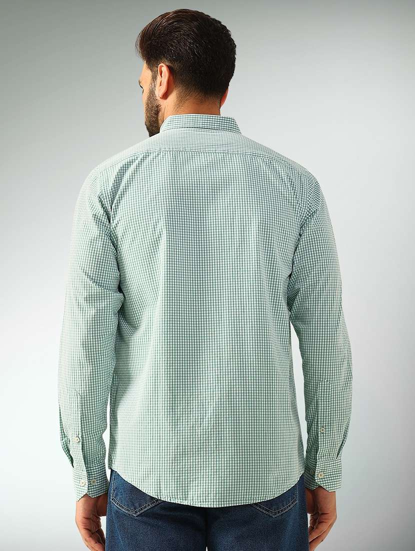 men checkered long sleeve regular fit casual shirt - 22079704 - Standard Image - 2