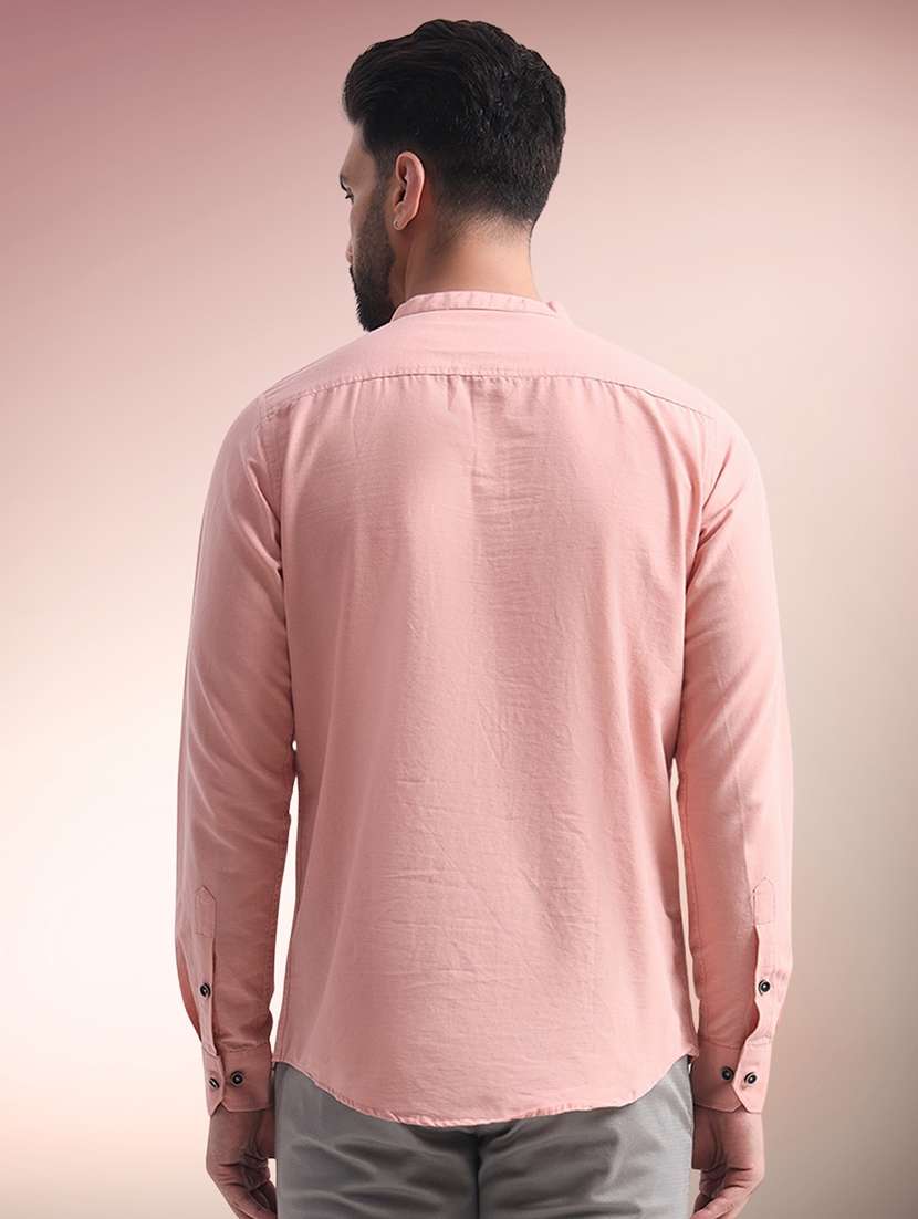 men solid mandarin neck short kurta - 22079728 -  Standard Image - 2