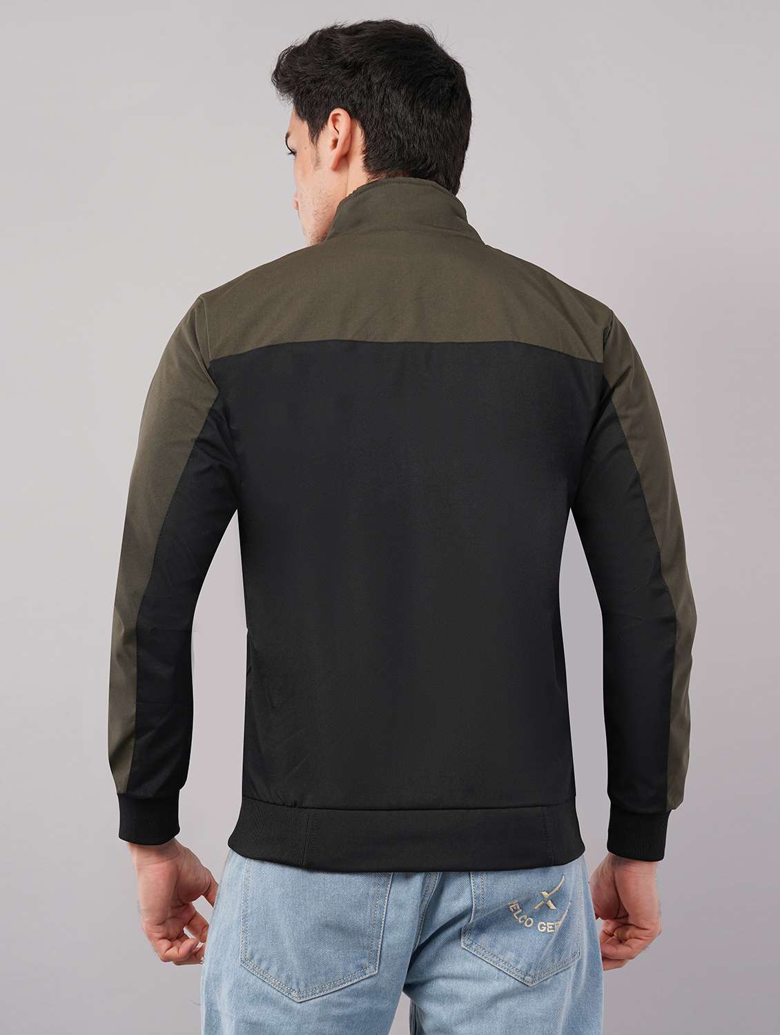 men color block long sleeve windcheater jacket - 22079780 -  Standard Image - 2