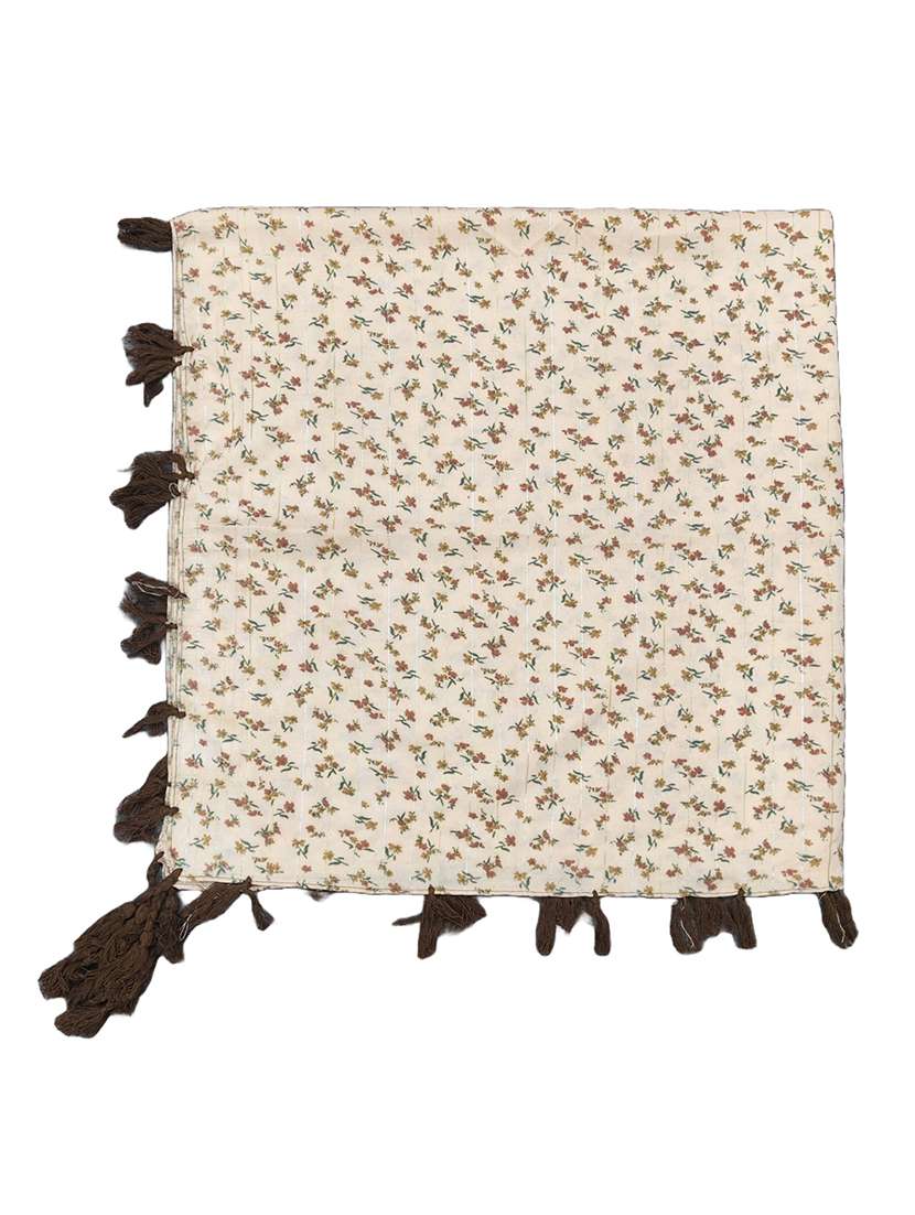 women floral printed scarf with tassels - 22079944 -  Standard Image - 2