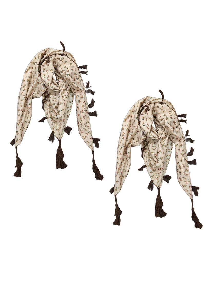 women pack of 2 scarf with tassels