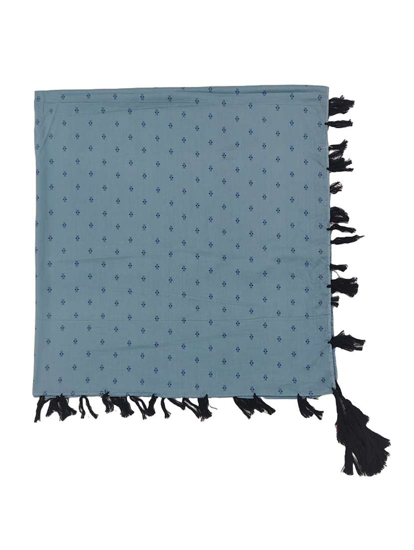 women printed scarf with tassels - 22079946 - Standard Image - 2