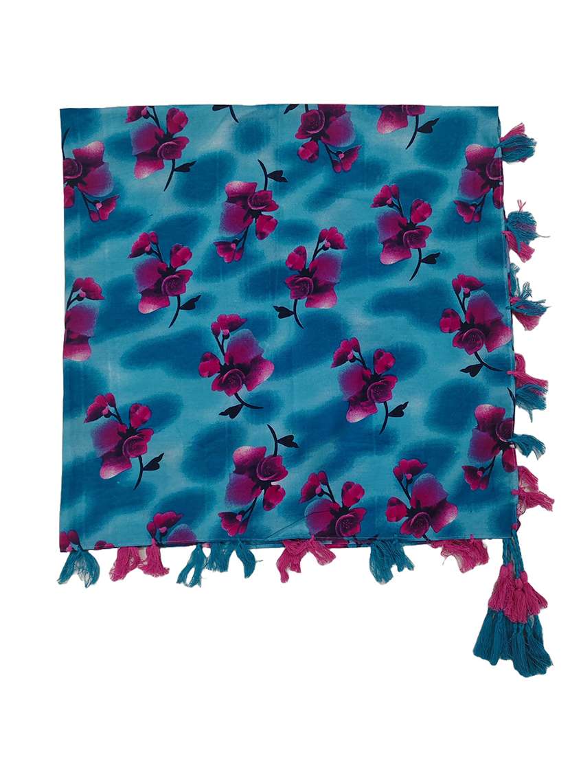 women floral printed scarf with tassels - 22079948 -  Standard Image - 2