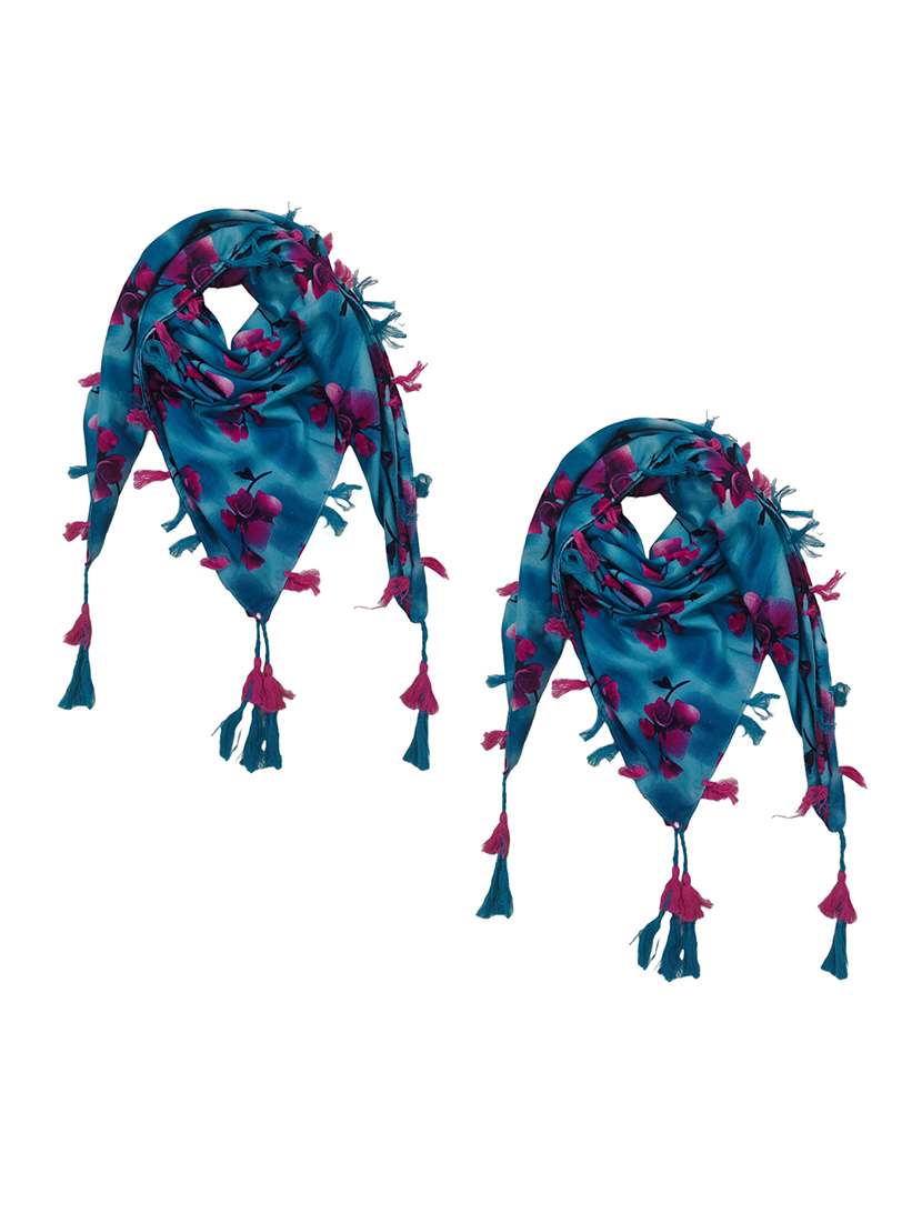 women pack of 2 scarf with tassels