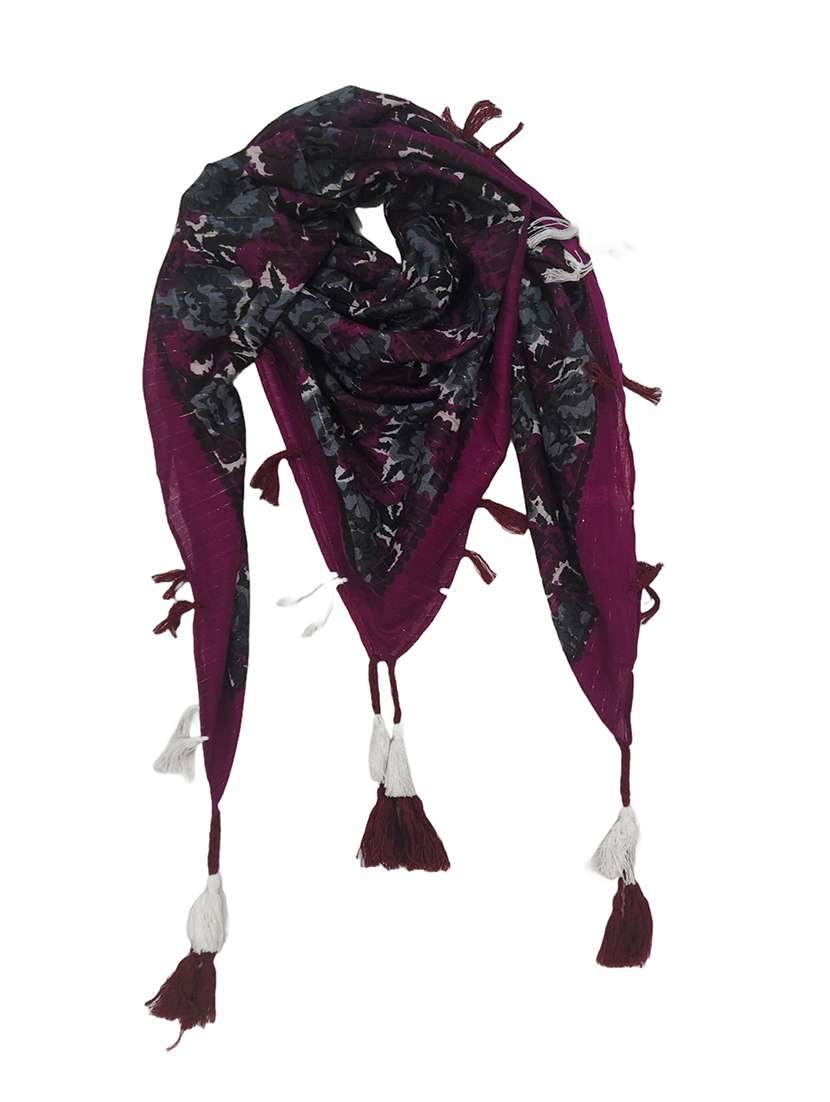 women pack of 2 scarf with tassels - 22079951 - Standard Image - 2