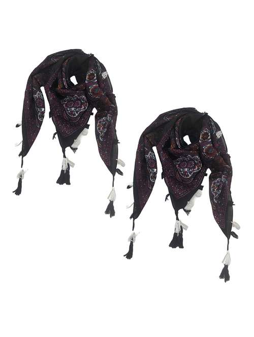 women pack of 2 scarf with tassels - 22079959 - Standard Image - 0