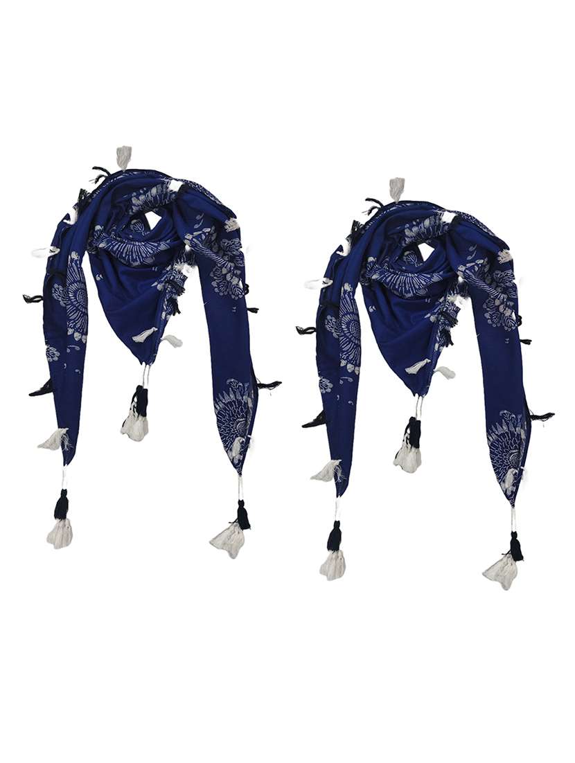 women pack of 2 scarf with tassels