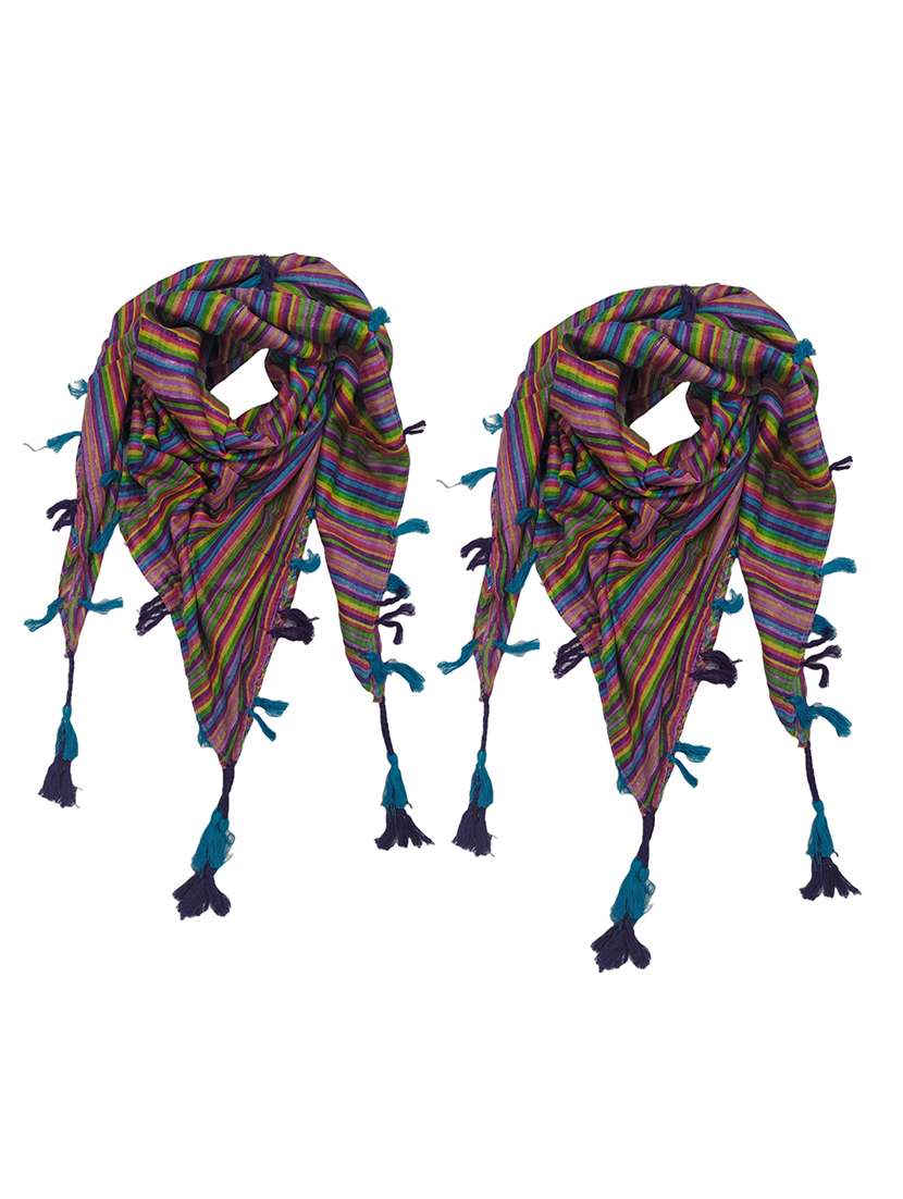 women pack of 2 scarf with tassels