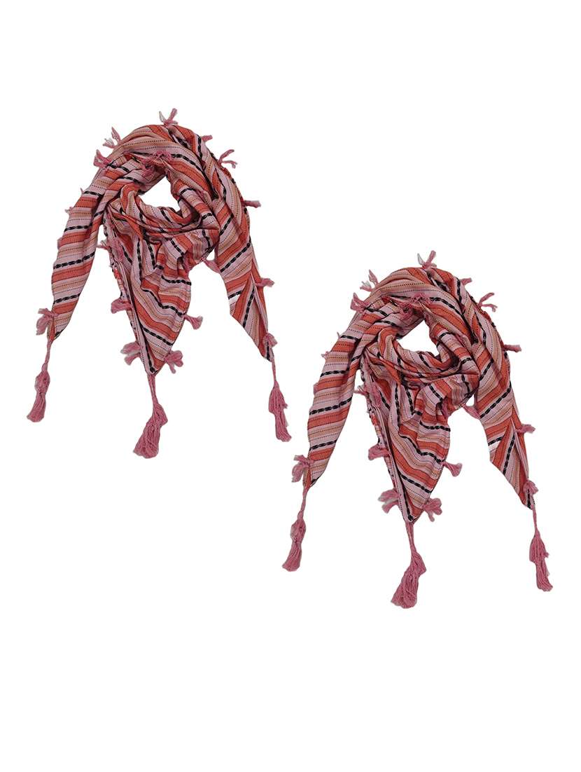 women pack of 2 scarf with tassels