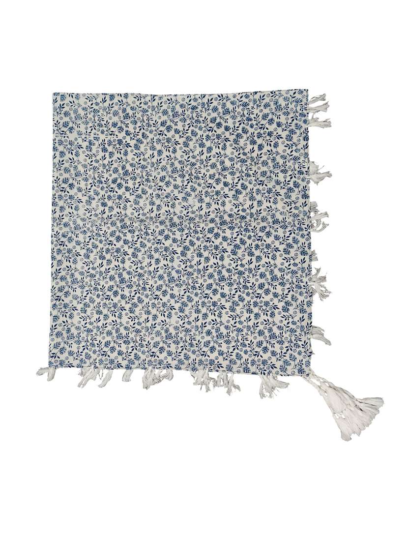 women floral printed scarf with tassels - 22079972 -  Standard Image - 2