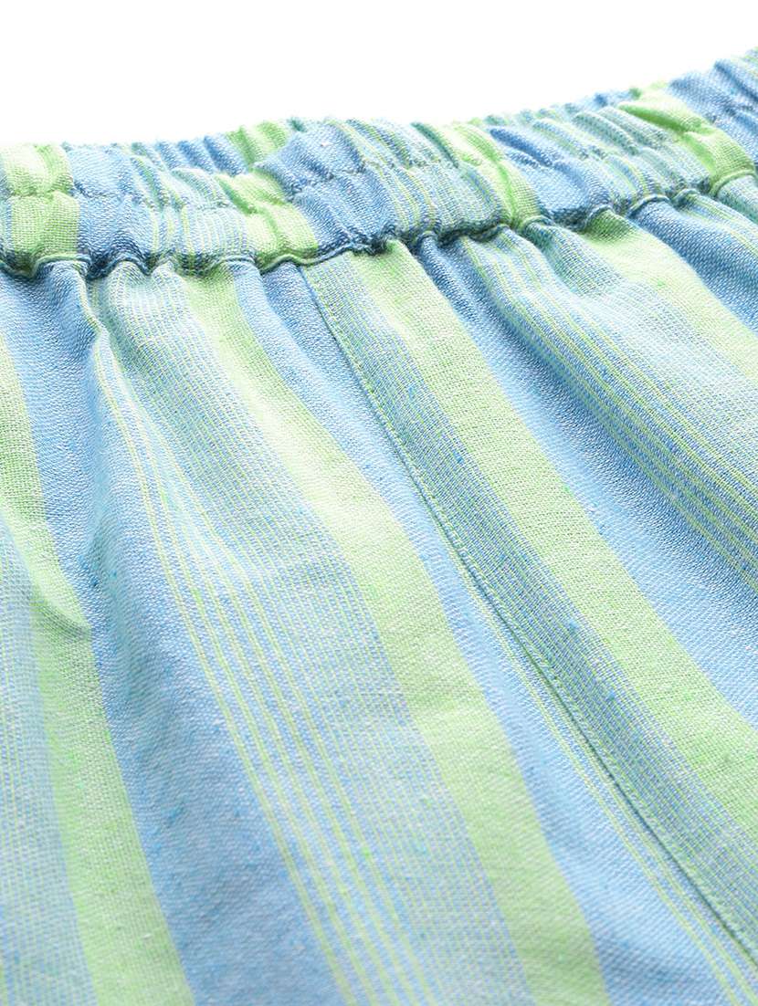 women striped top and trouser co-ord set - 22080540 -  Standard Image - 7