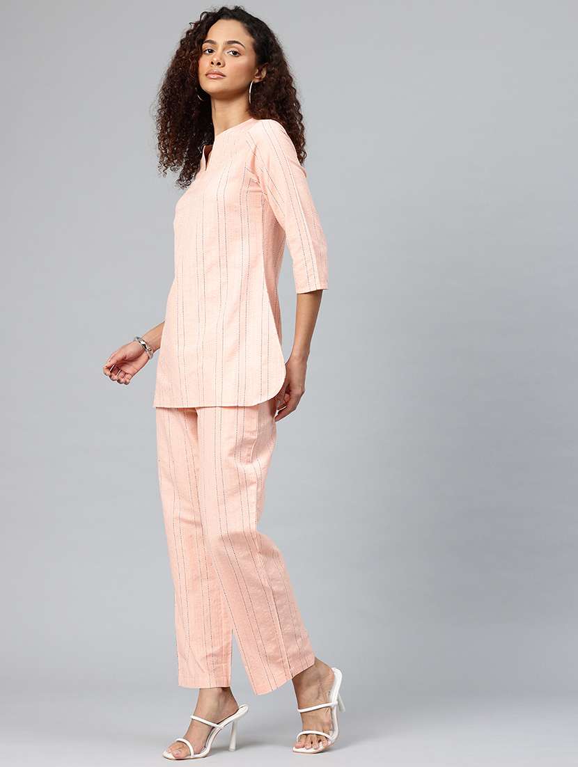 women striped top and palazzo co-ord set - 22080543 -  Standard Image - 2