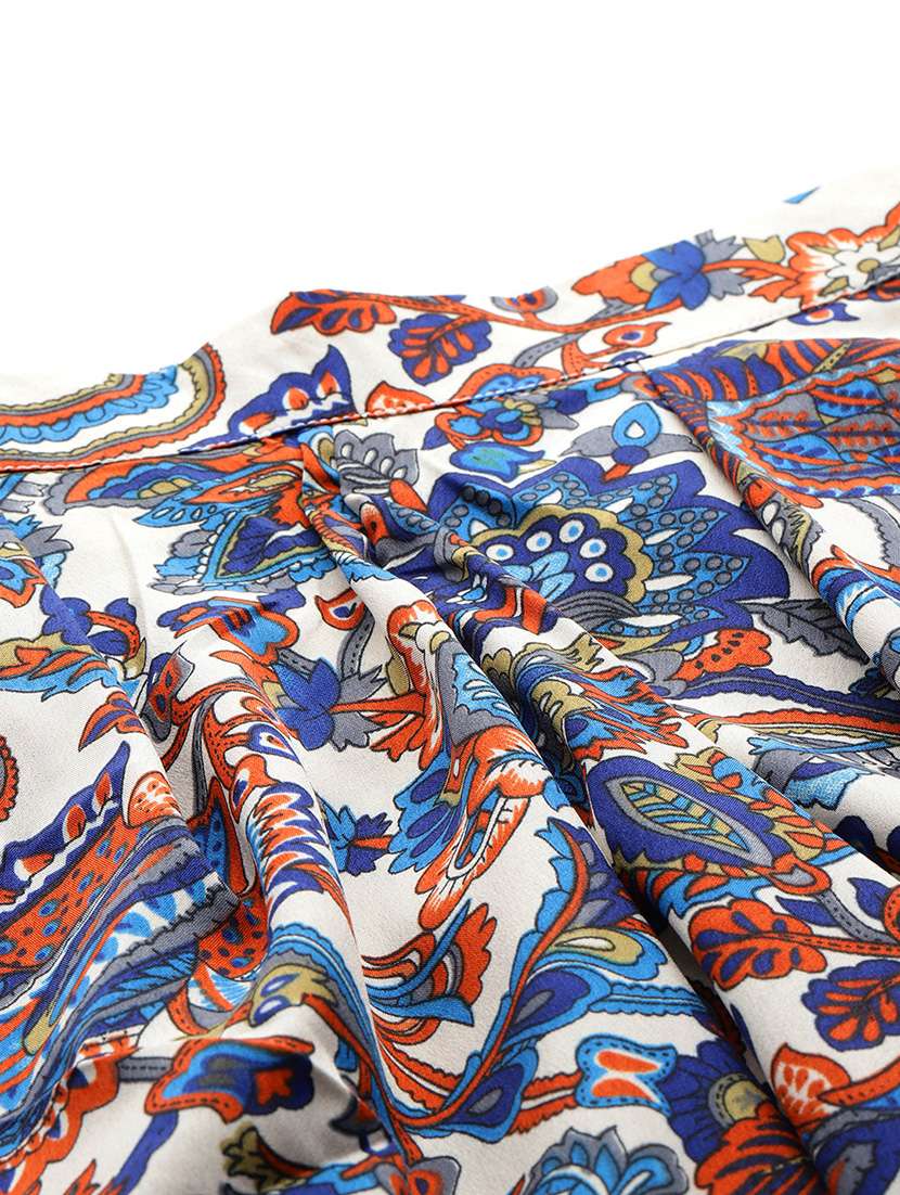 women printed three quarter sleeve co-ord set - 22080549 -  Standard Image - 7