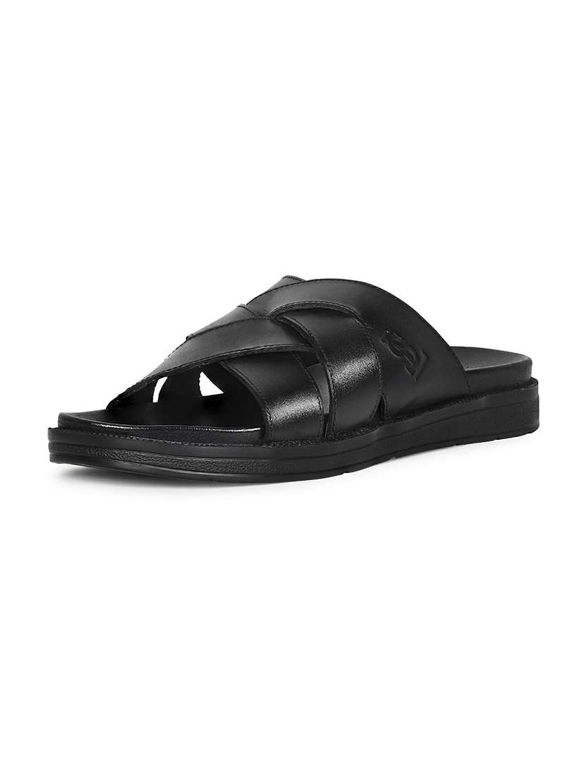 men black slip on sandal - 22080624 -  Standard Image - 2