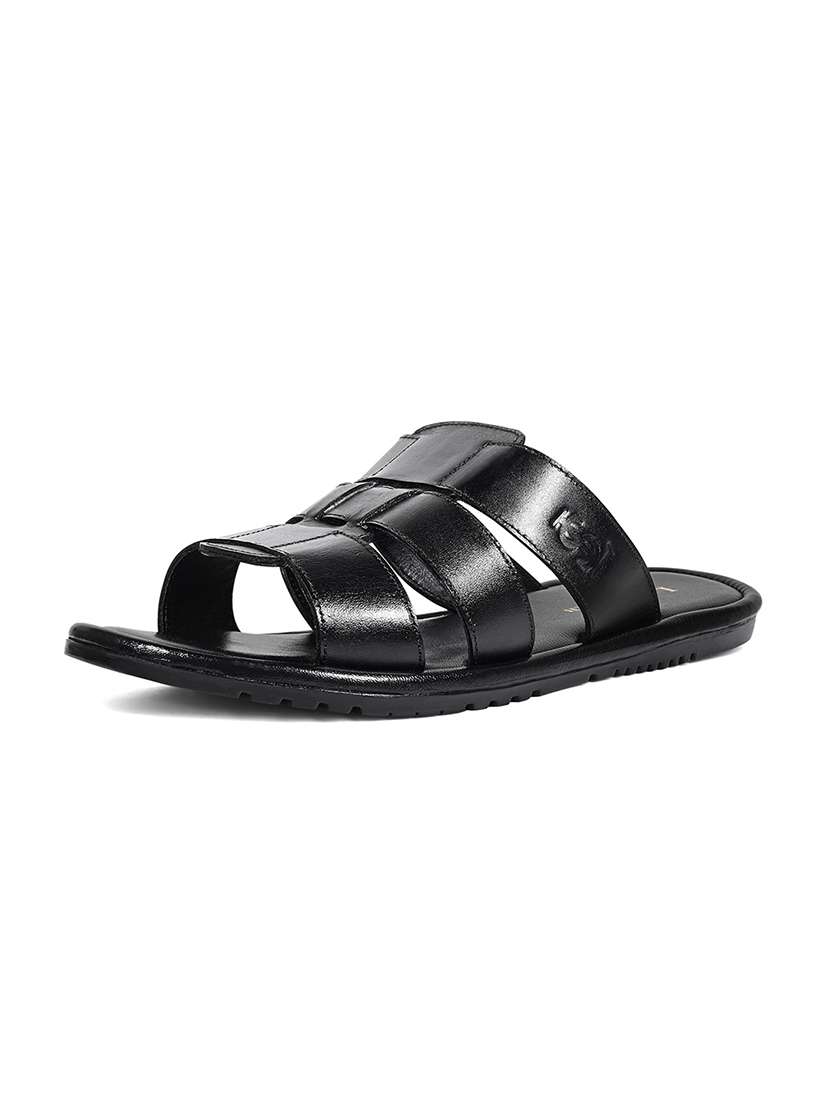 men black slip on sandal - 22080627 -  Standard Image - 2