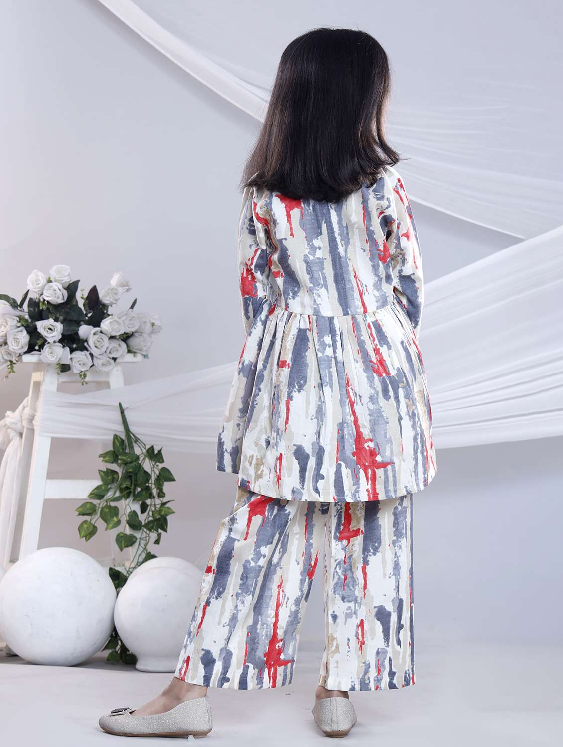 grey cotton suit set - 22080671 - Standard Image - 2