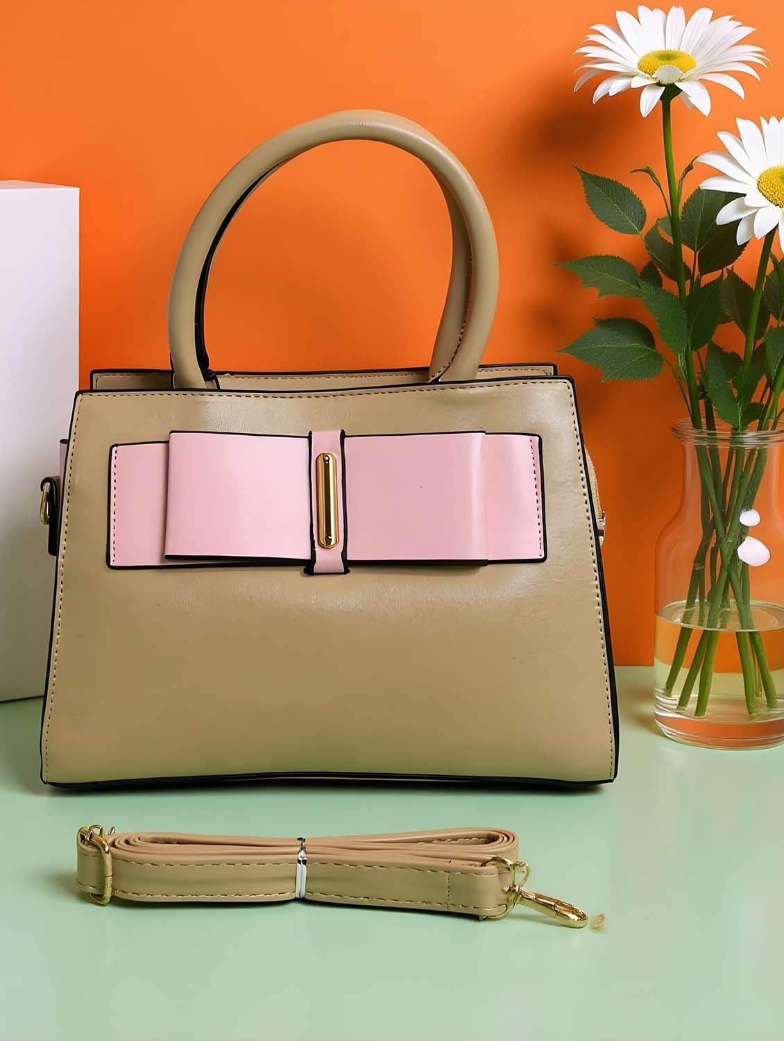 bow detail shoulder handbag