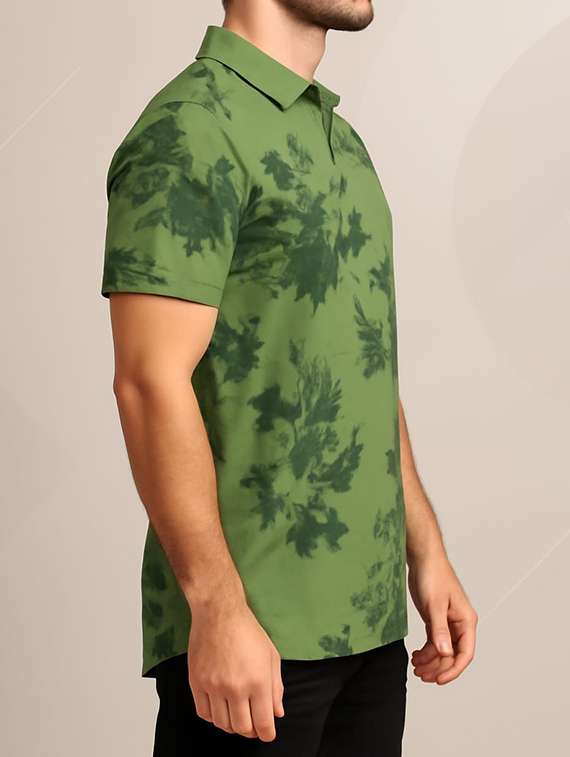 men printed short sleeve regular fit polo t-shirt - 22080917 - Standard Image - 2
