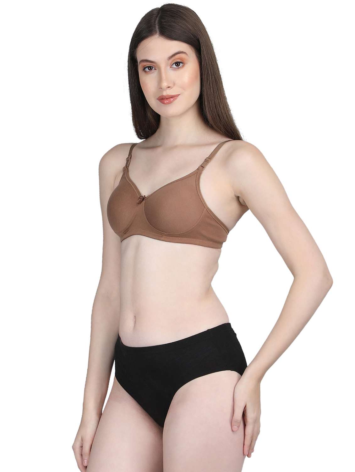 women solid bra and panty set - 22080971 -  Standard Image - 2