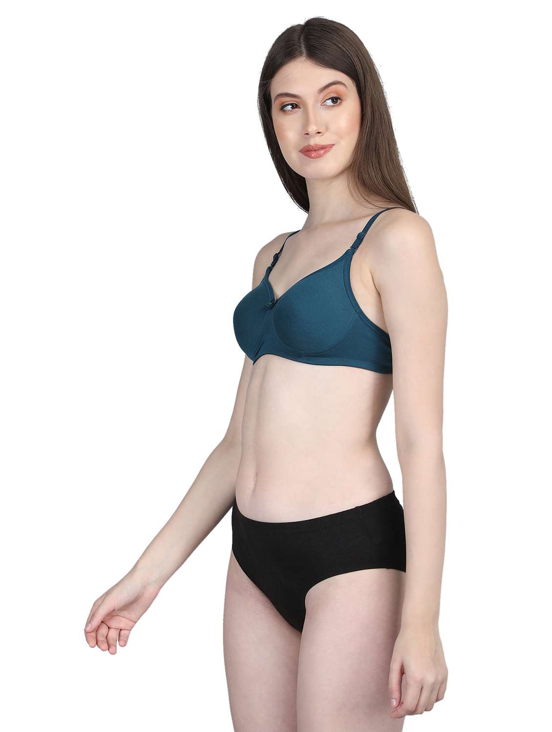 women solid bra and panty set - 22080973 -  Standard Image - 2