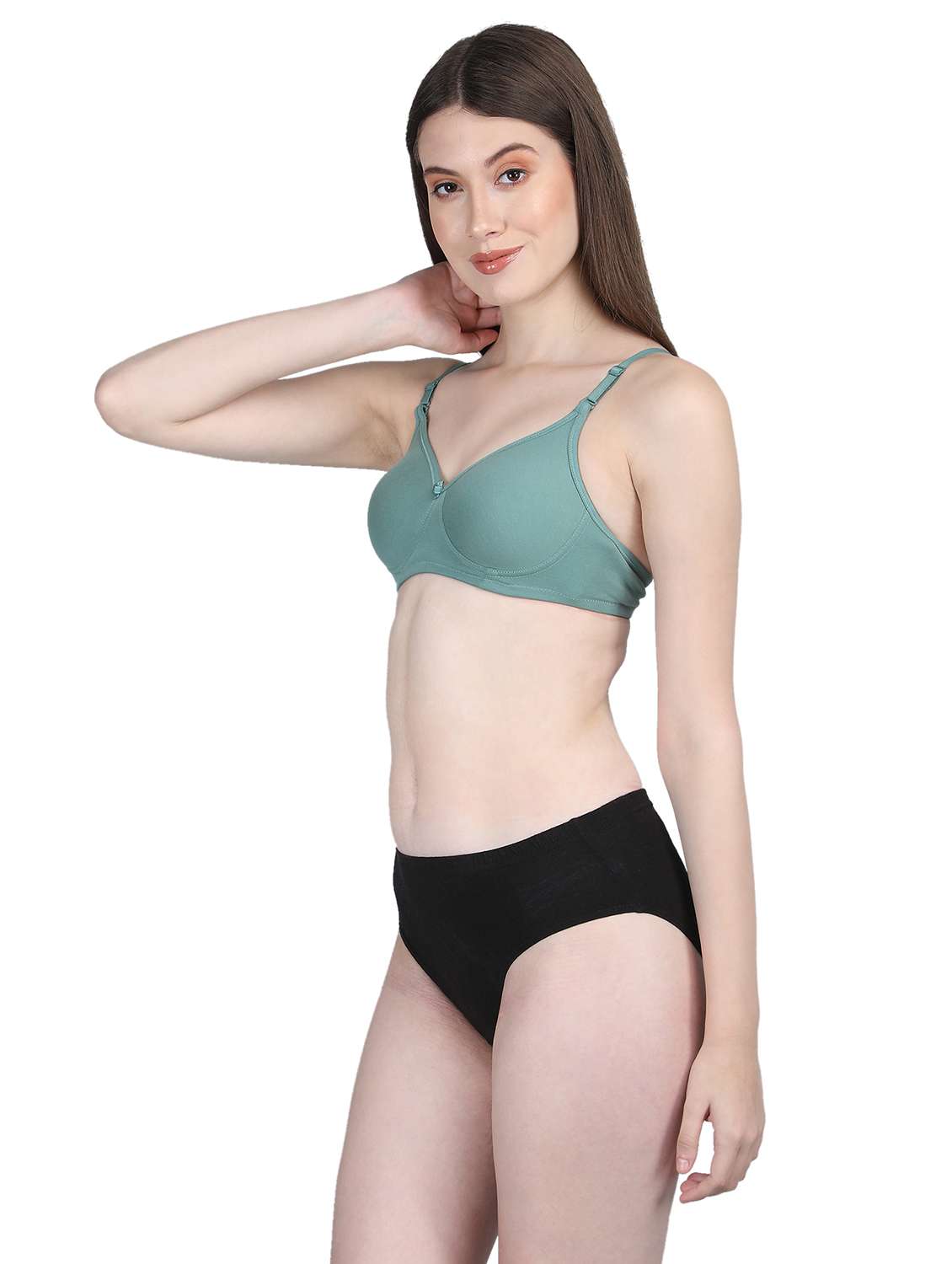 women solid bra and panty set - 22080976 -  Standard Image - 2