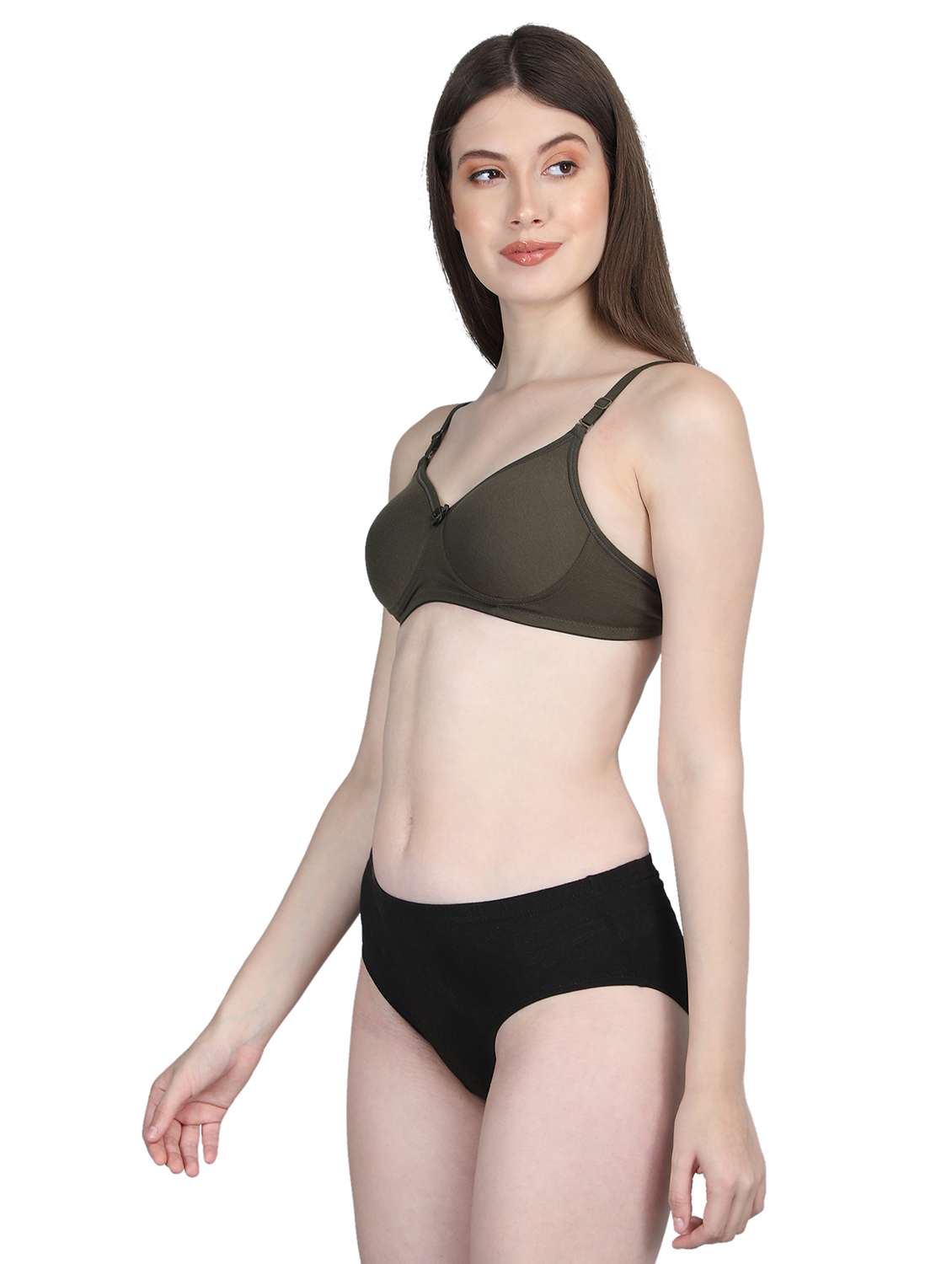 women solid bra and panty set - 22080977 -  Standard Image - 2