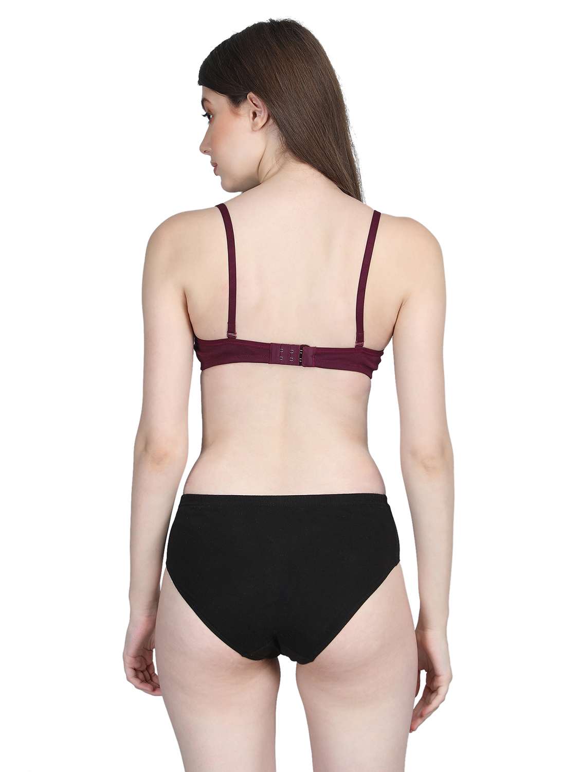 women solid bra and panty set - 22080978 -  Standard Image - 2