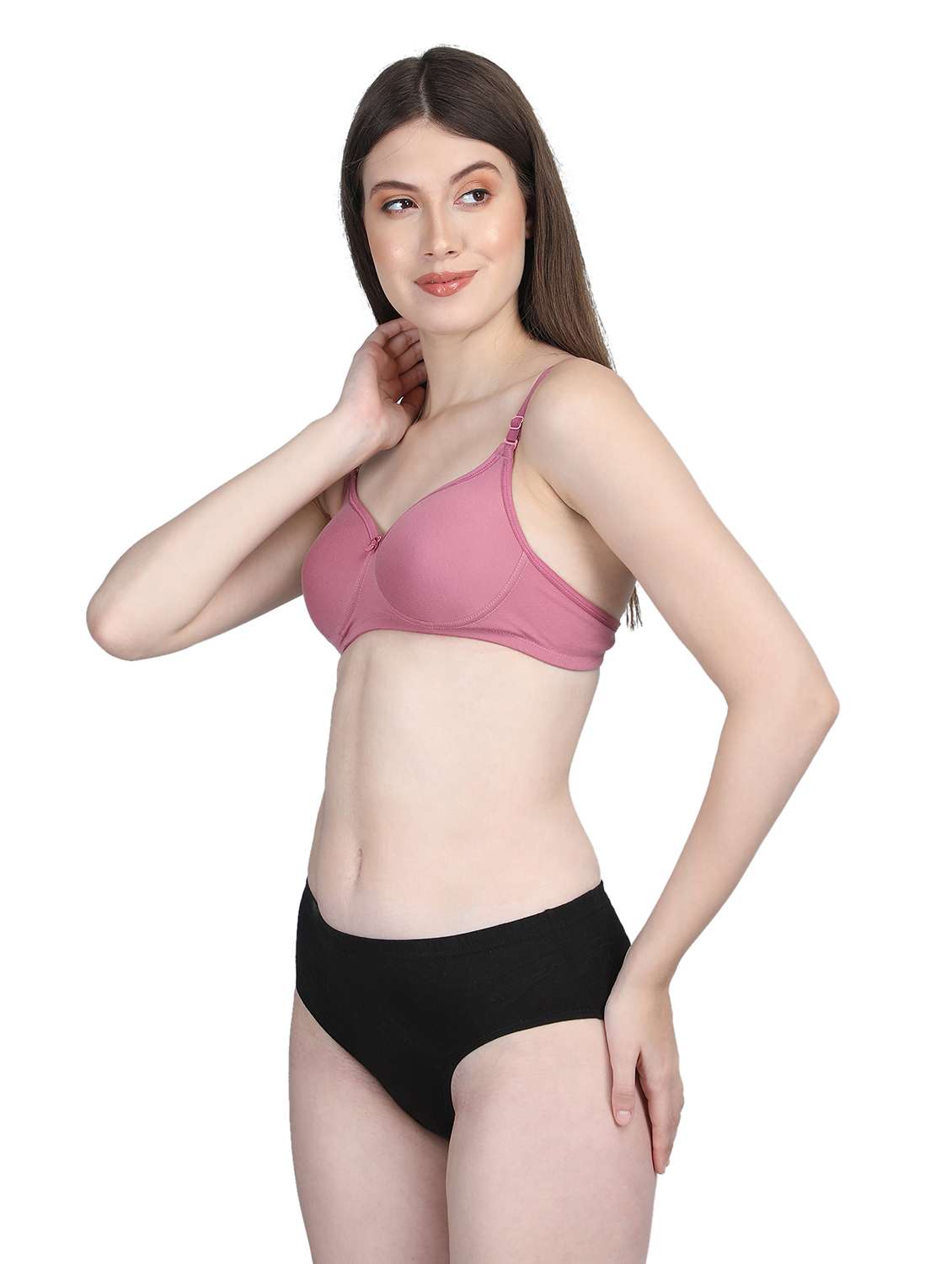 women solid bra and panty set - 22080979 -  Standard Image - 2