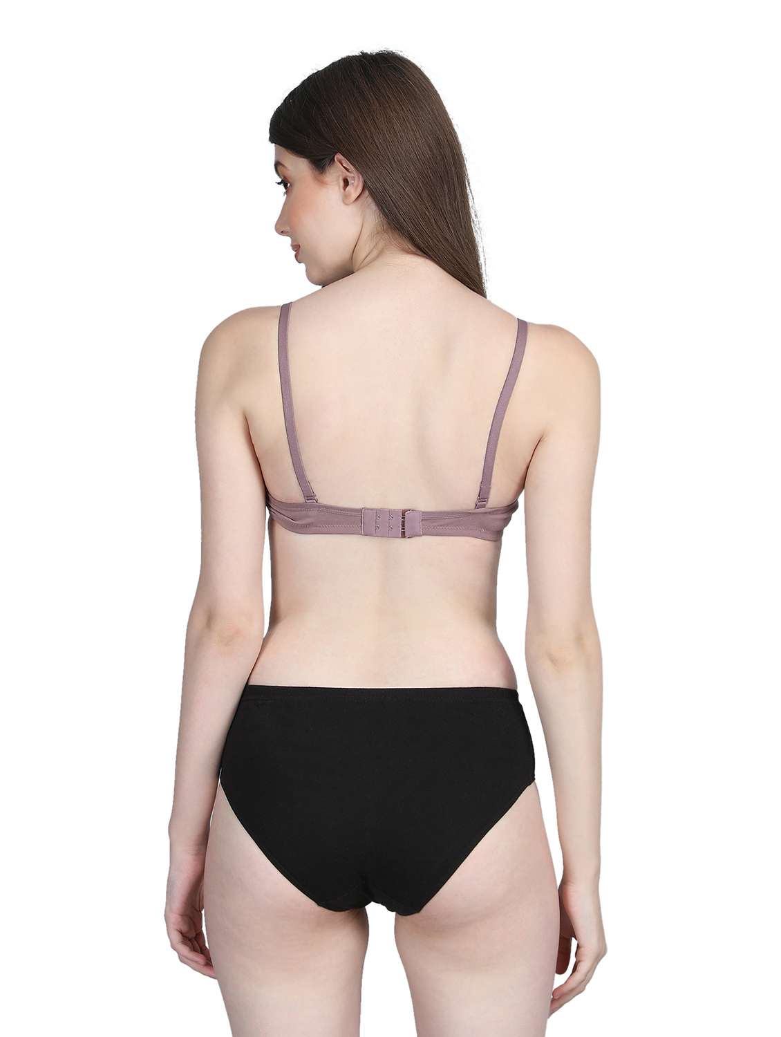 women solid bra and panty set - 22080980 -  Standard Image - 2