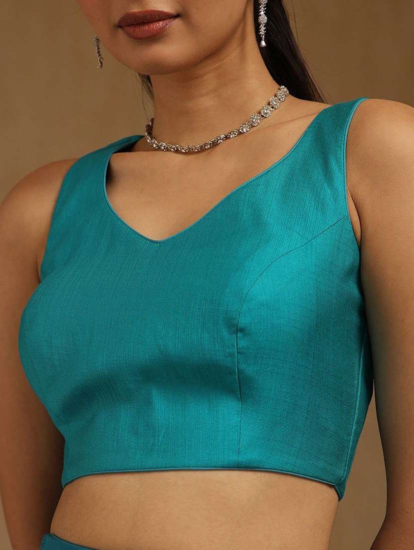 women solid sleeveless stitched blouse - 22081510 -  Standard Image - 2