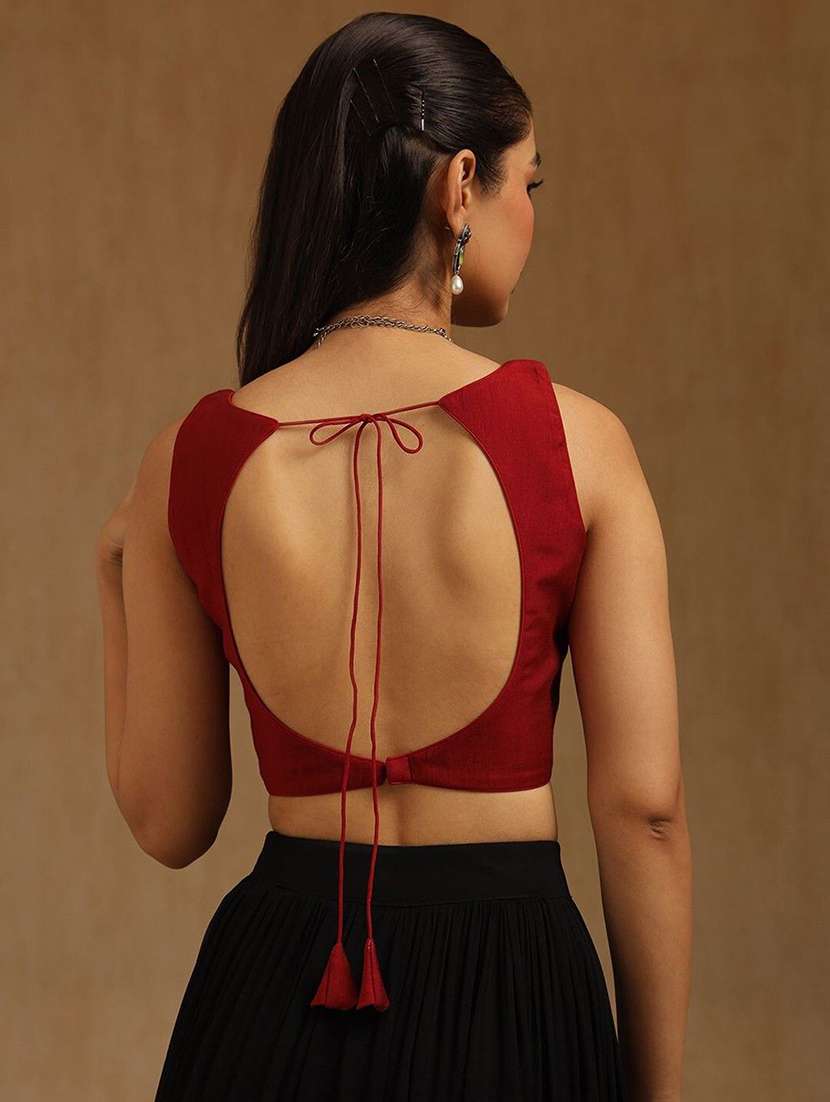 women solid sleeveless stitched blouse - 22081515 - Standard Image - 2