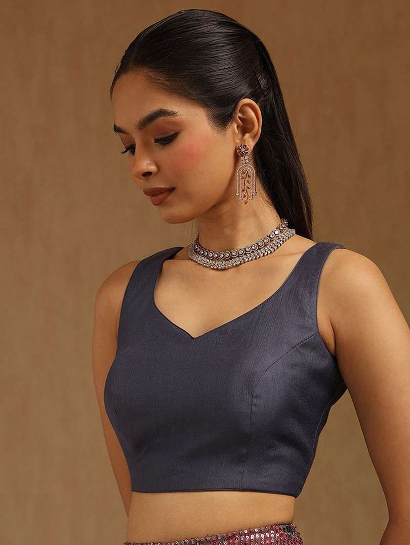 women solid sleeveless stitched blouse - 22081518 - Standard Image - 2