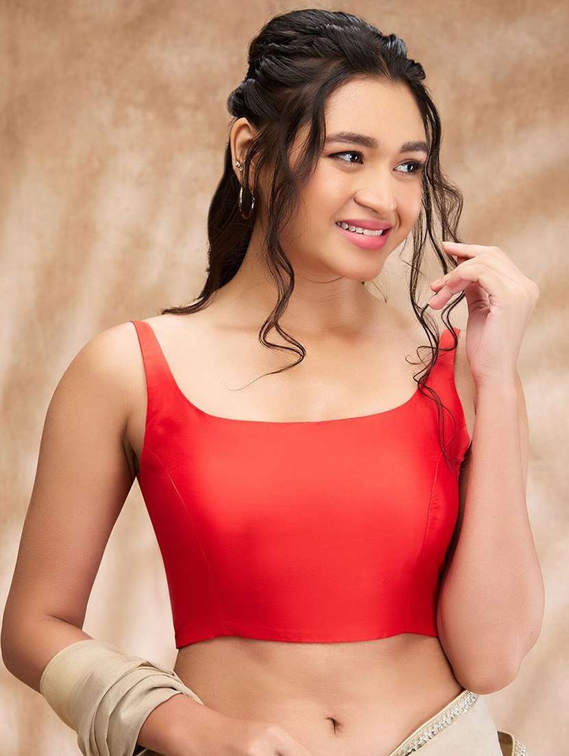 women solid sleeveless stitched blouse - 22081525 - Zoom Image - 0