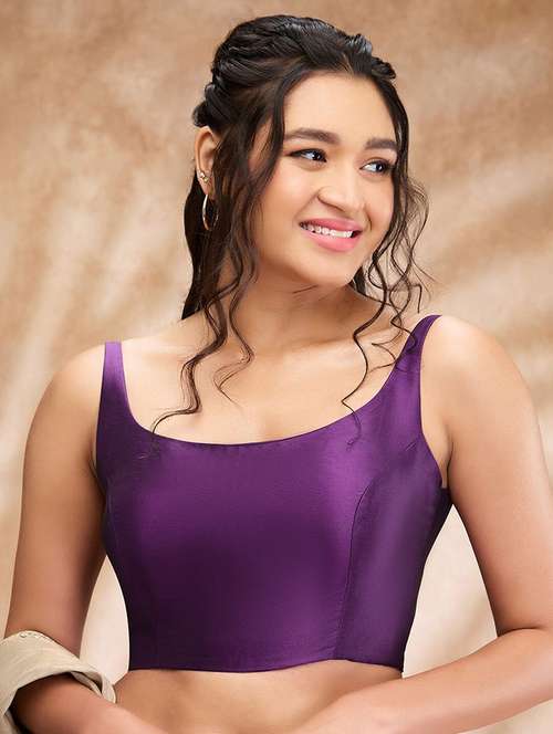 women solid sleeveless stitched blouse - 22081526 -  Standard Image - 0