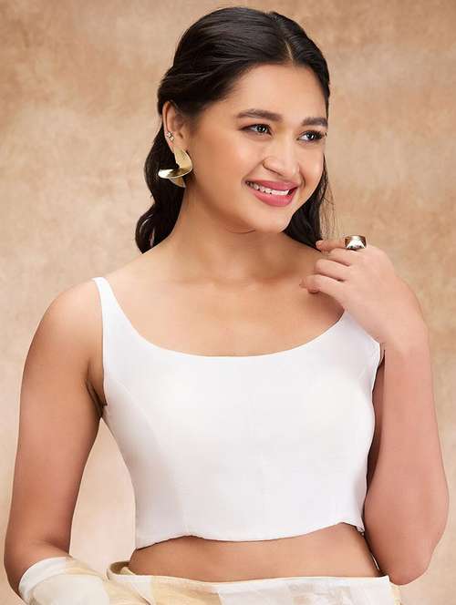 women solid sleeveless stitched blouse - 22081528 -  Standard Image - 0