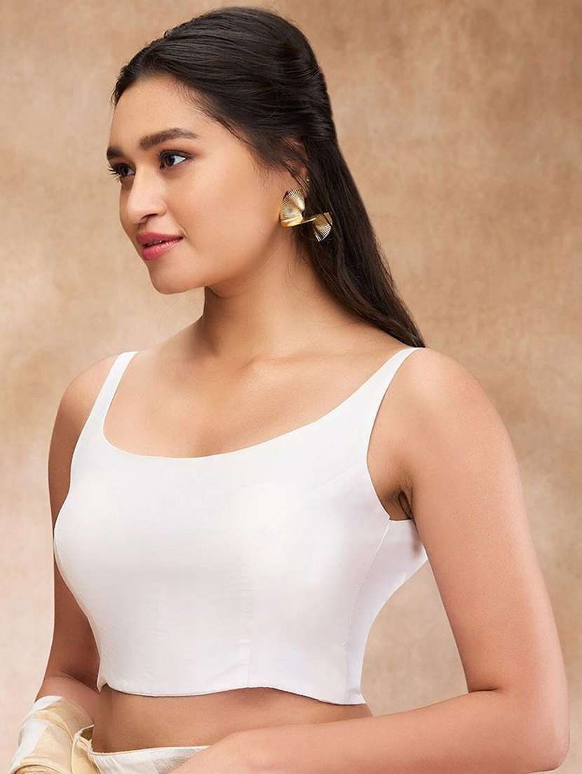 women solid sleeveless stitched blouse - 22081528 - Standard Image - 2