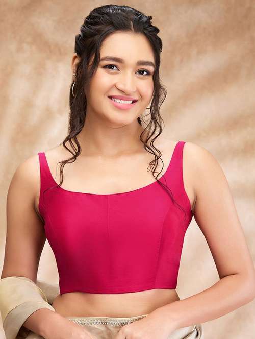 women solid sleeveless stitched blouse - 22081534 - Standard Image - 0