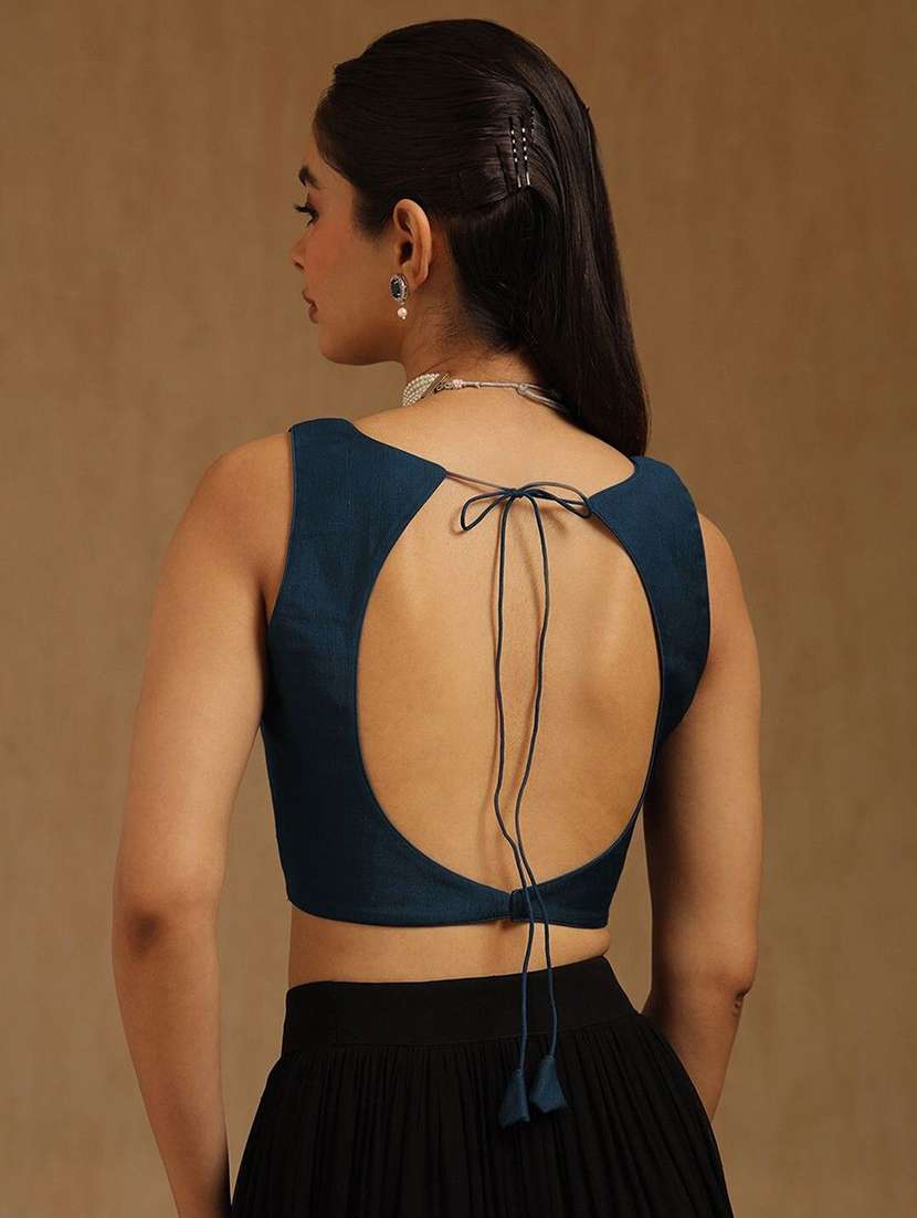 women solid sleeveless stitched blouse - 22081544 - Standard Image - 2