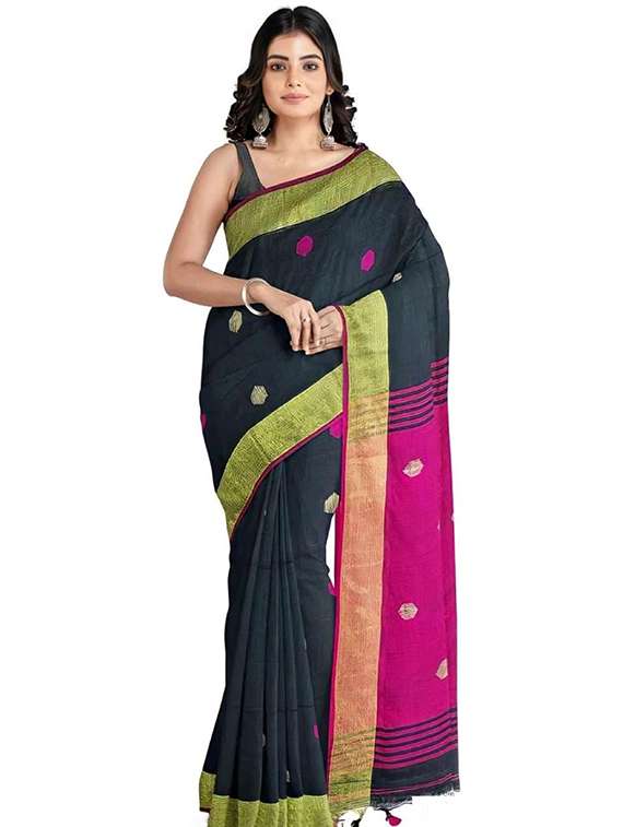 women self design handloom saree with blouse - 22081877 -  Zoom Image - 0
